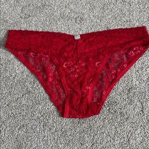 Madison Red Lace Panties